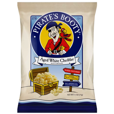 Pirate's Booty Aged White Cheddar Puffs, 0.5 oz ( 40 Pack)