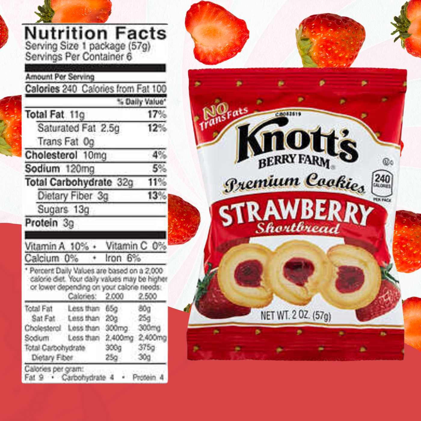 Knott's Berry Farm Premium Berry Cookies  Strawberry ( 18 Pack )