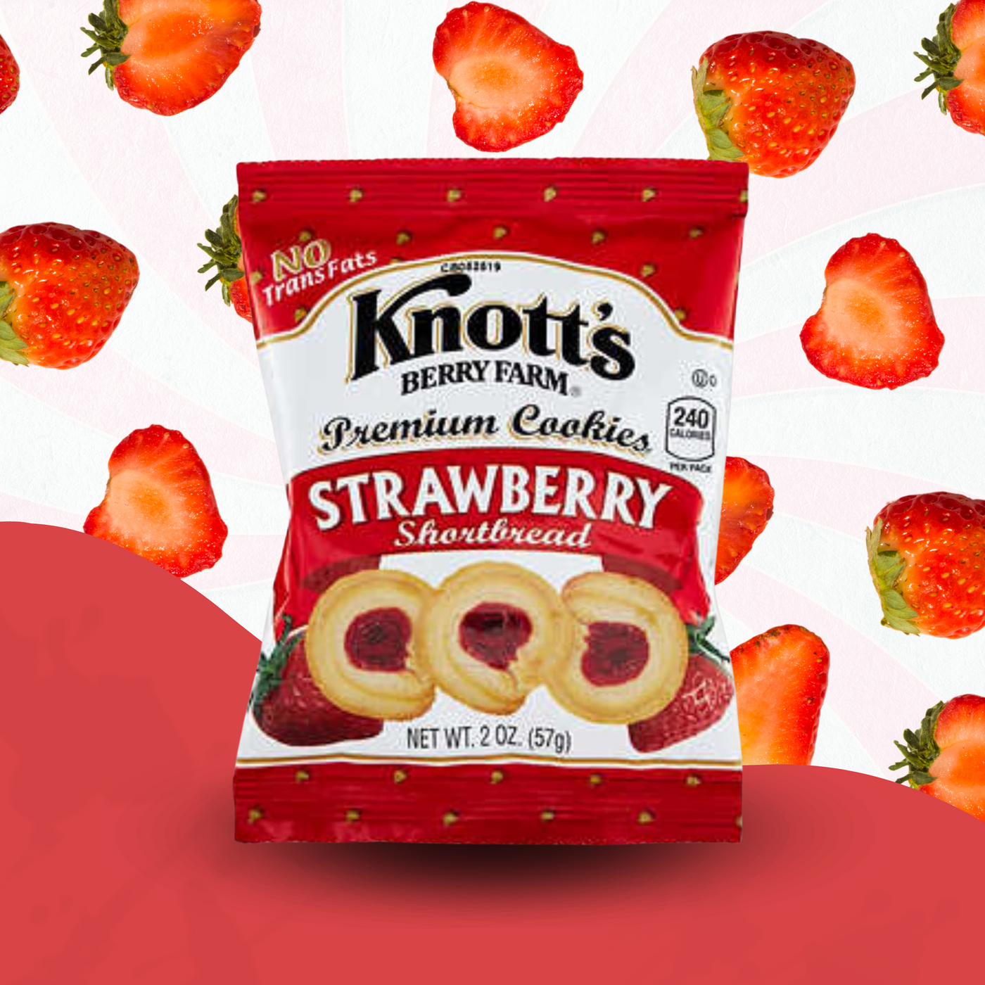 Knott's Berry Farm Premium Berry Cookies  Strawberry ( 18 Pack )