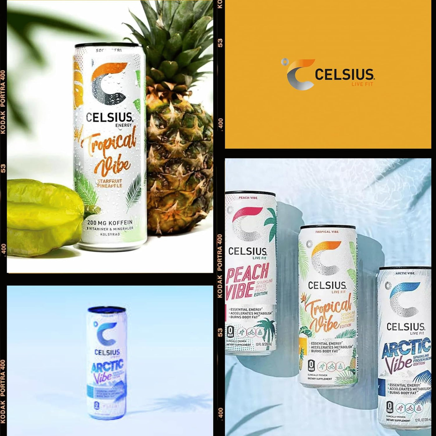 Celsius Sparkling Energy Drink Healthy and Refreshing ( 6 Pack )