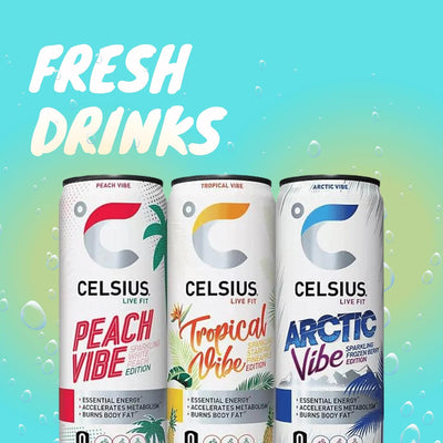 Celsius Sparkling Energy Drink Healthy and Refreshing ( 6 Pack )