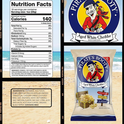 Pirate's Booty Aged White Cheddar Puffs, 0.5 oz ( 40 Pack)