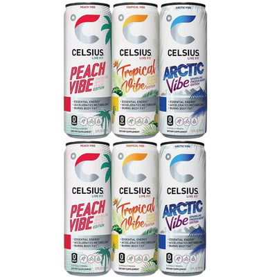 Celsius Sparkling Energy Drink Healthy and Refreshing ( 6 Pack )