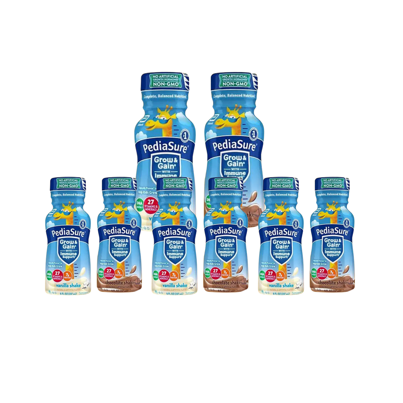 PediaSure Grow and Gain Nutrition Shake for Kids ( 8 Pack) mix